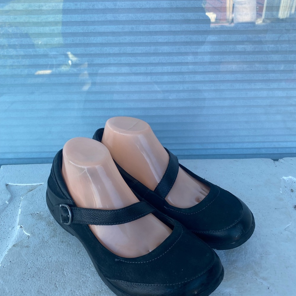 MERRELL Women’s Black Leather mary jane Sandals Size 9.5 - Picture 5 of 16